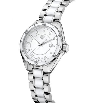 Tag Heuer Formula 1 Diamonds White Dial Two Tone Steel Strap Watch for Women - WBJ141AD.BA0974