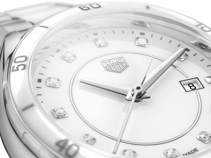Tag Heuer Formula 1 Diamonds White Dial Two Tone Steel Strap Watch for Women - WBJ141AD.BA0974