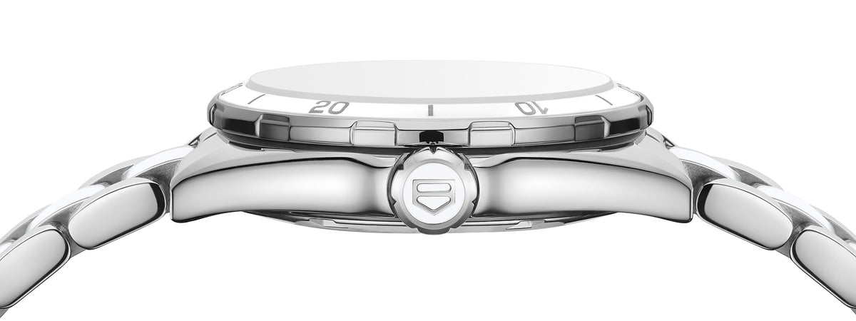 Tag Heuer Formula 1 Diamonds White Dial Two Tone Steel Strap Watch for Women - WBJ141AD.BA0974