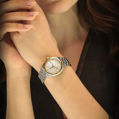 Tag Heuer Formula 1 Diamonds Mother of Pearl White Dial Two Tone Steel Strap Watch for Women - WBJ1421.BB0648