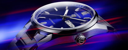 Tag Heuer Carrera Day Date Blue Dial Silver Steel Strap Watch for Women - WBN2012.BA0640