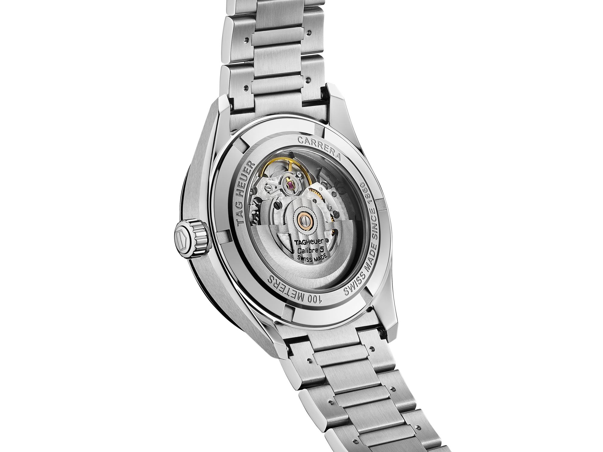 Tag Heuer Carrera Date Silver Dial Silver Steel Strap Watch for Women - WBN2111.BA0639