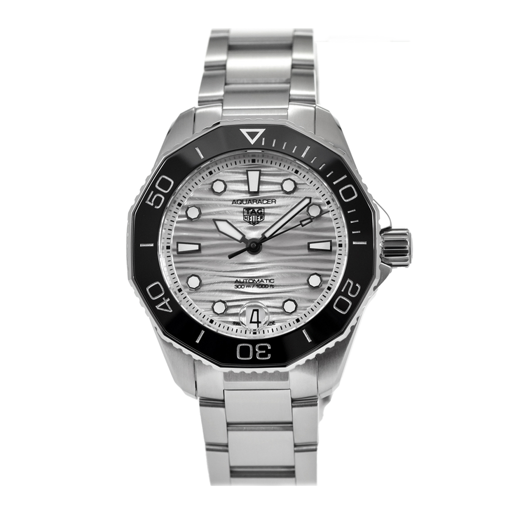 Tag Heuer Aquaracer Professional 300 Automatic White Dial Silver Steel Strap Watch for Men - WBP231C.BA0626