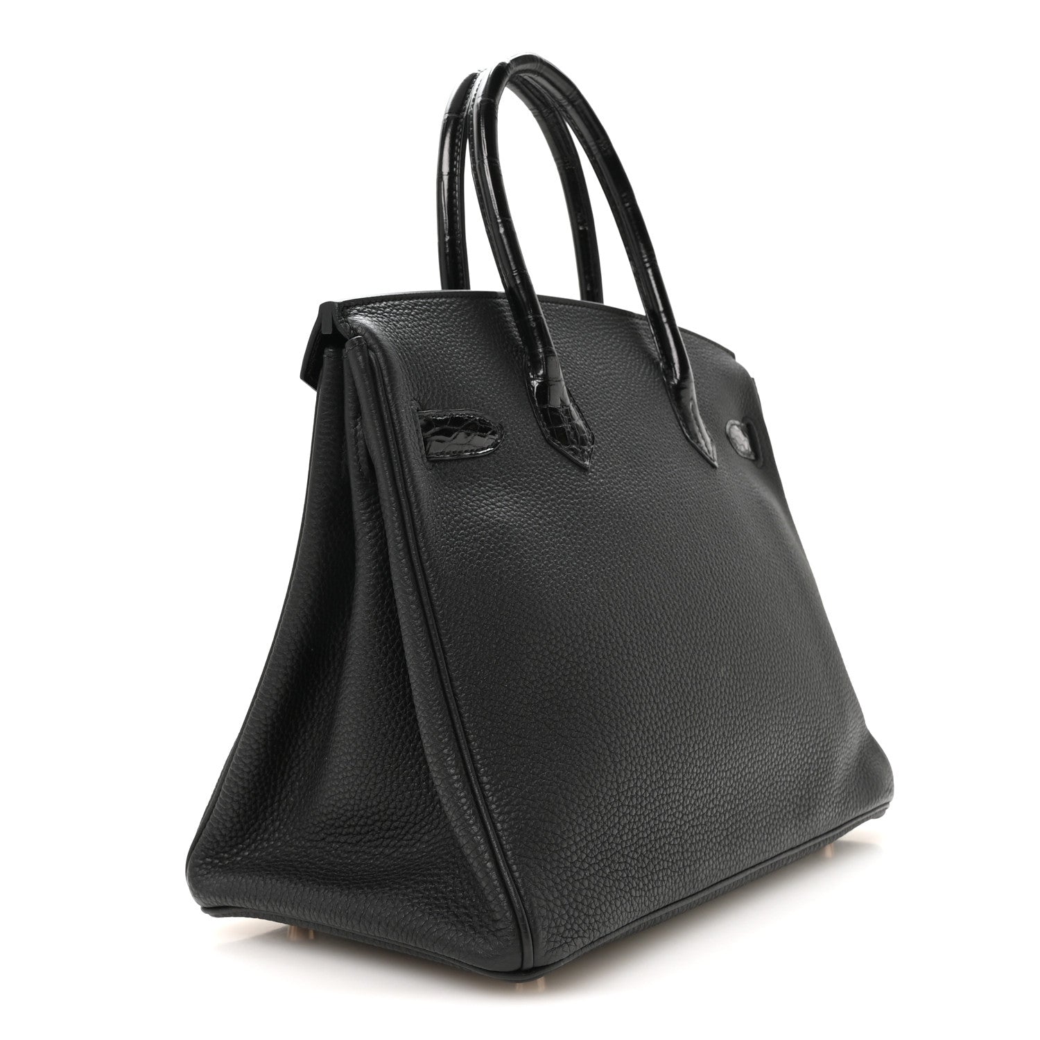 Togo Shiny Niloticus Crocodile Birkin Touch 30 Black