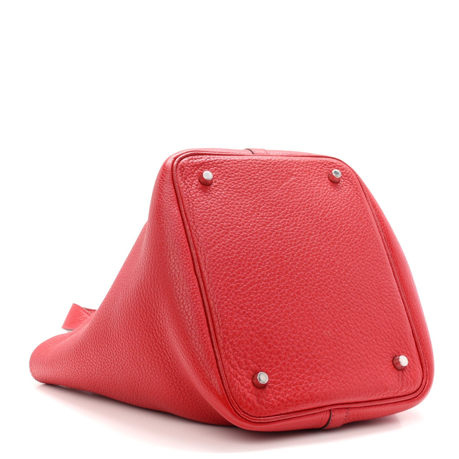 Taurillon Clemence Picotin Lock 22 MM Rouge Casaque