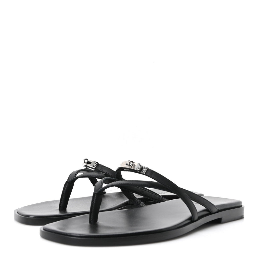 Calfskin Miss Sandals 39 Black