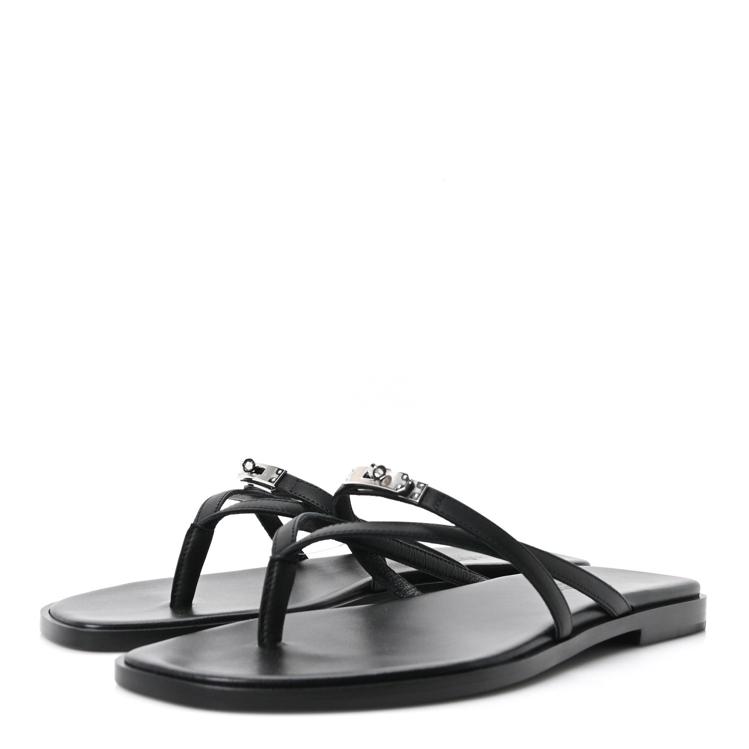 Calfskin Miss Sandals 39 Black