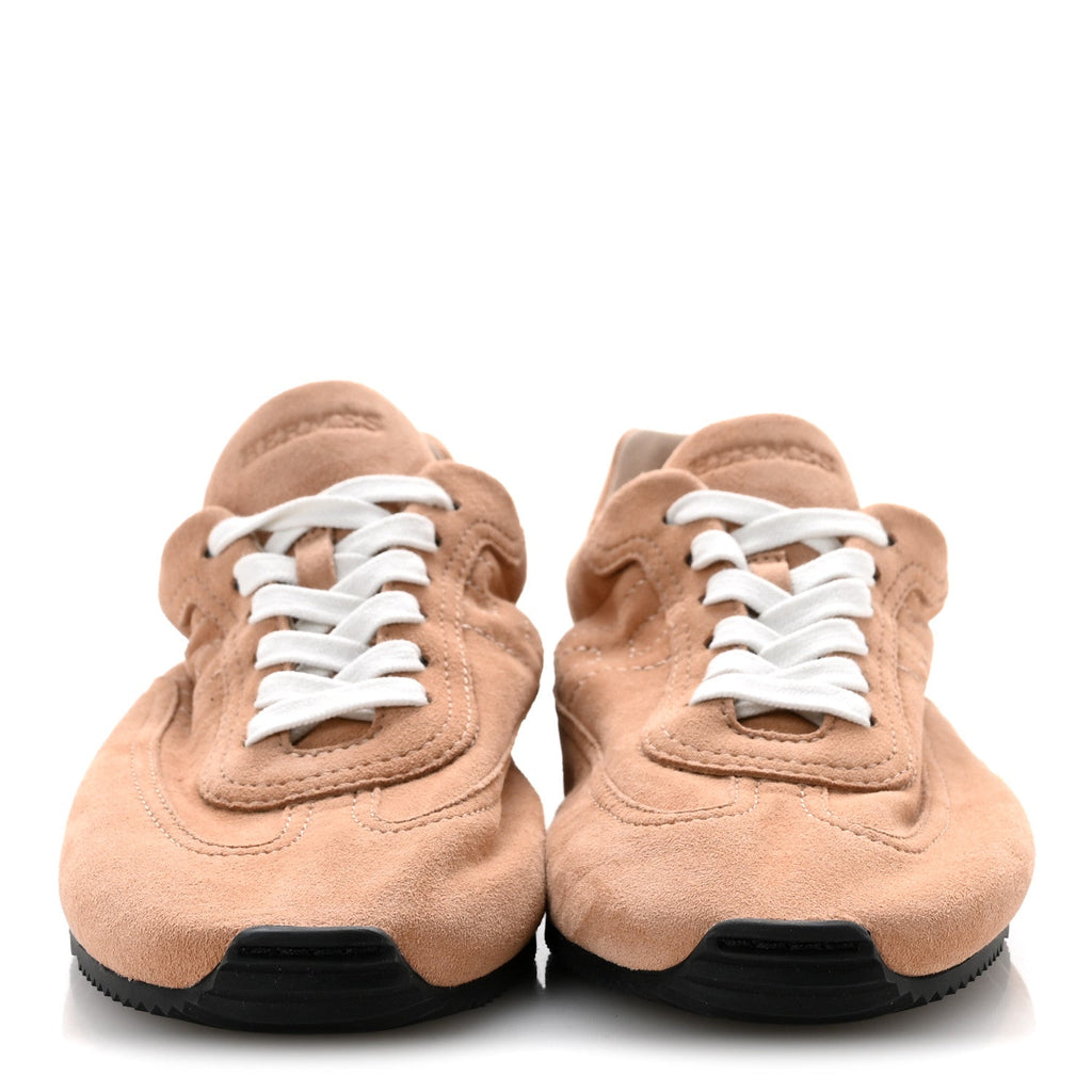 Suede Goatskin Master Sneakers 39 Beige Perlino
