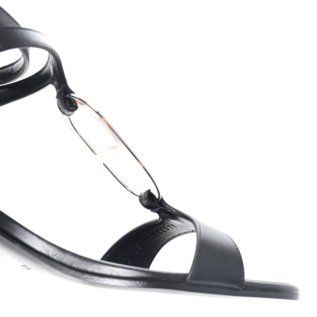 Calfskin Miramar 50 Sandals 40 Black