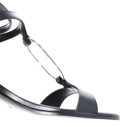 Calfskin Miramar 50 Sandals 40 Black