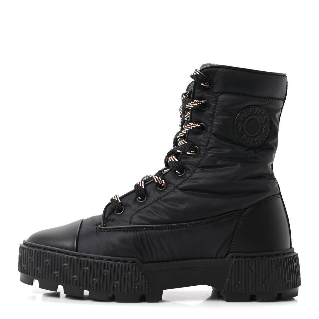 Calfskin Parachute Fresh Ankle Boots 35 Black