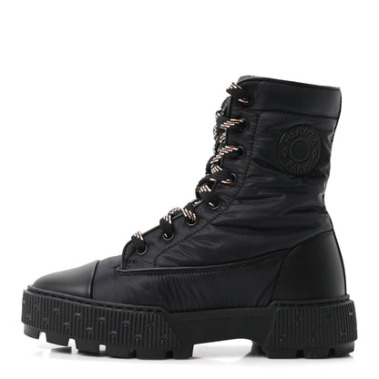 Calfskin Parachute Fresh Ankle Boots Black