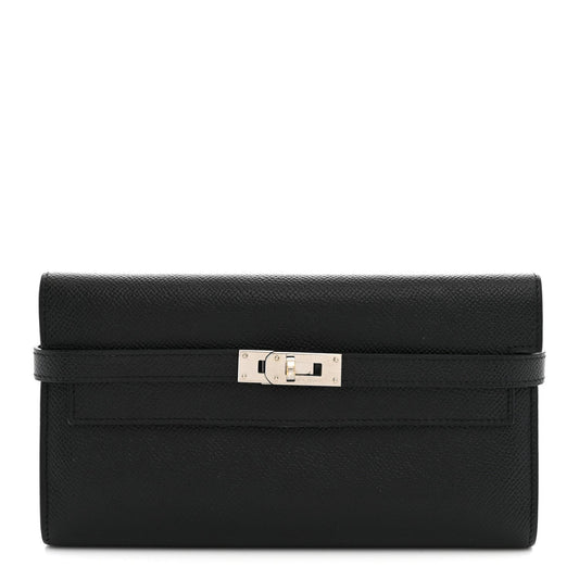 Epsom Kelly Longue Wallet Black