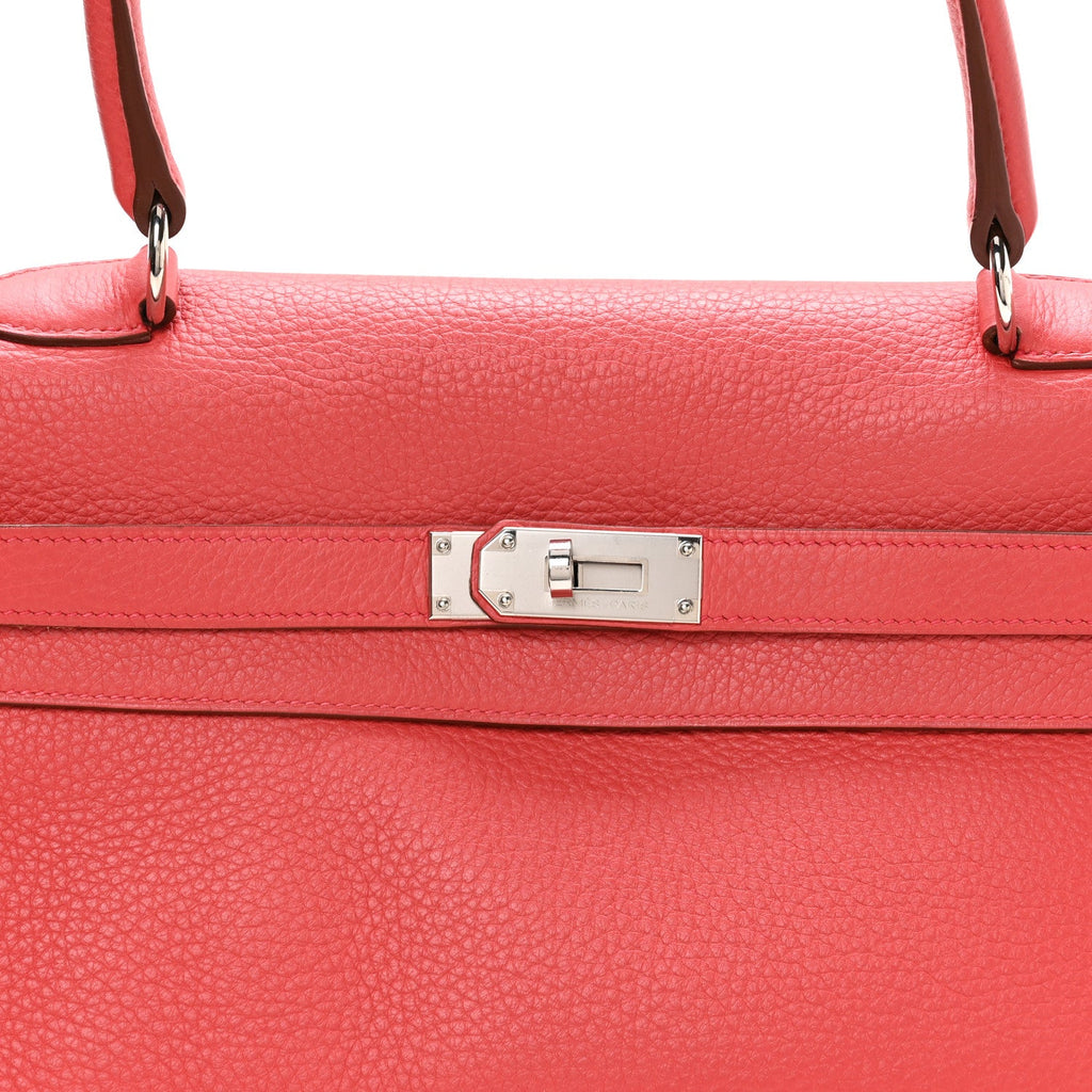 Taurillon Clemence Shoulder Kelly 42 Bougainvillea