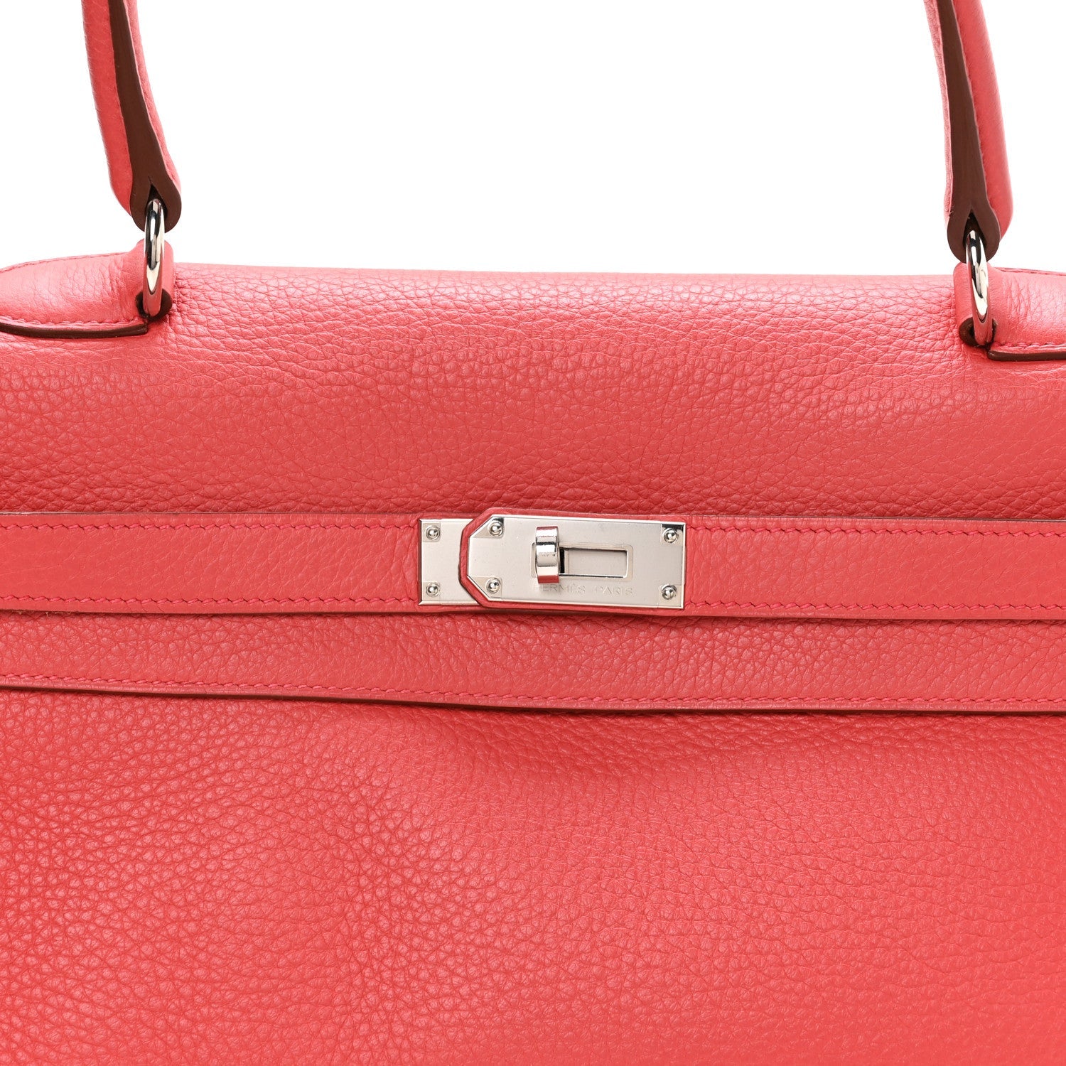 Taurillon Clemence Shoulder Kelly 42 Bougainvillea