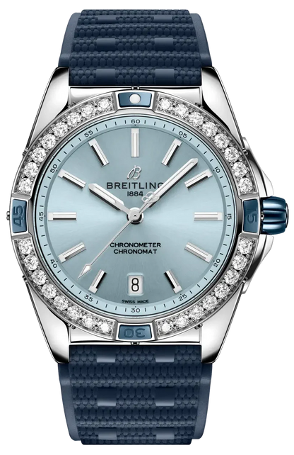 Breitling Super Chronomat 38 Diamond Bezel Women's Watch A17356531C1S1