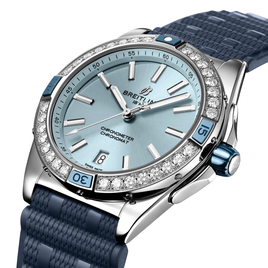 Breitling Super Chronomat 38 Diamond Bezel Women's Watch A17356531C1S1
