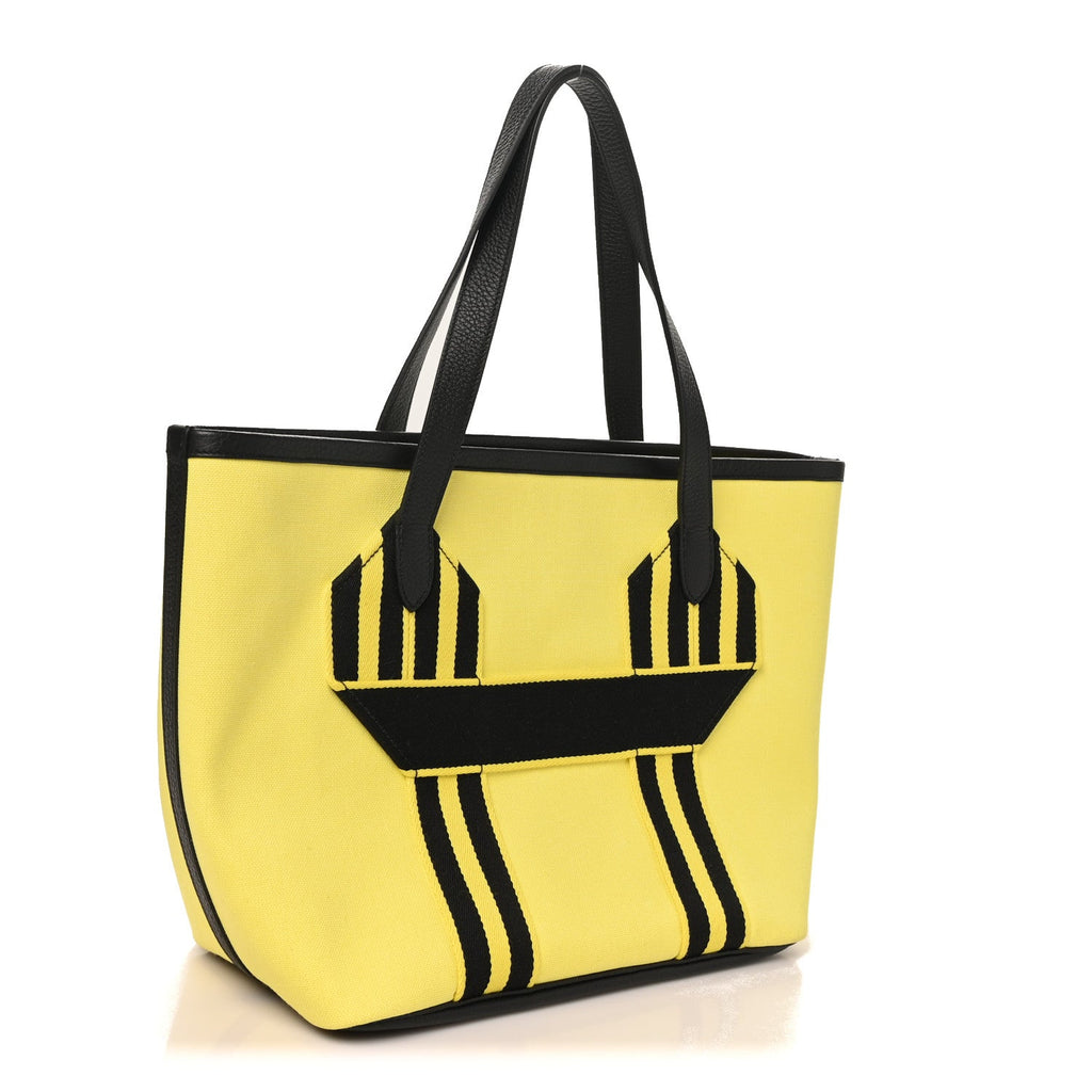 Militaire Canvas Taurillon Clemence  Wooly Wooly Pursangle MM Tote Jaune Black