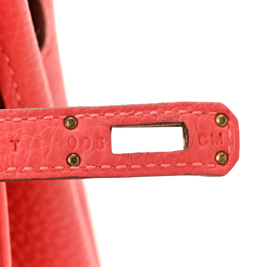 Togo Birkin 25 Rouge Pivoine