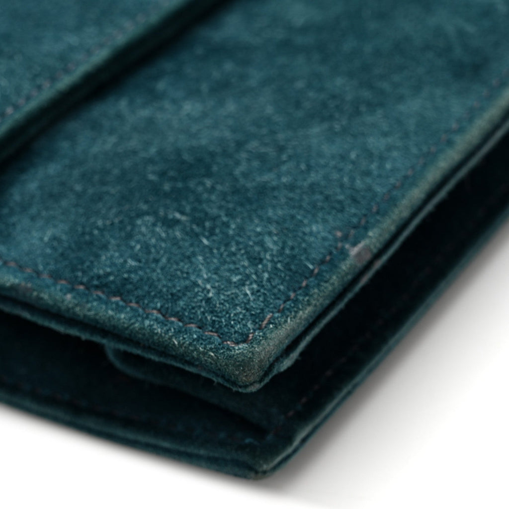 Veau Doblis Verrou Clutch Bleu Ocean