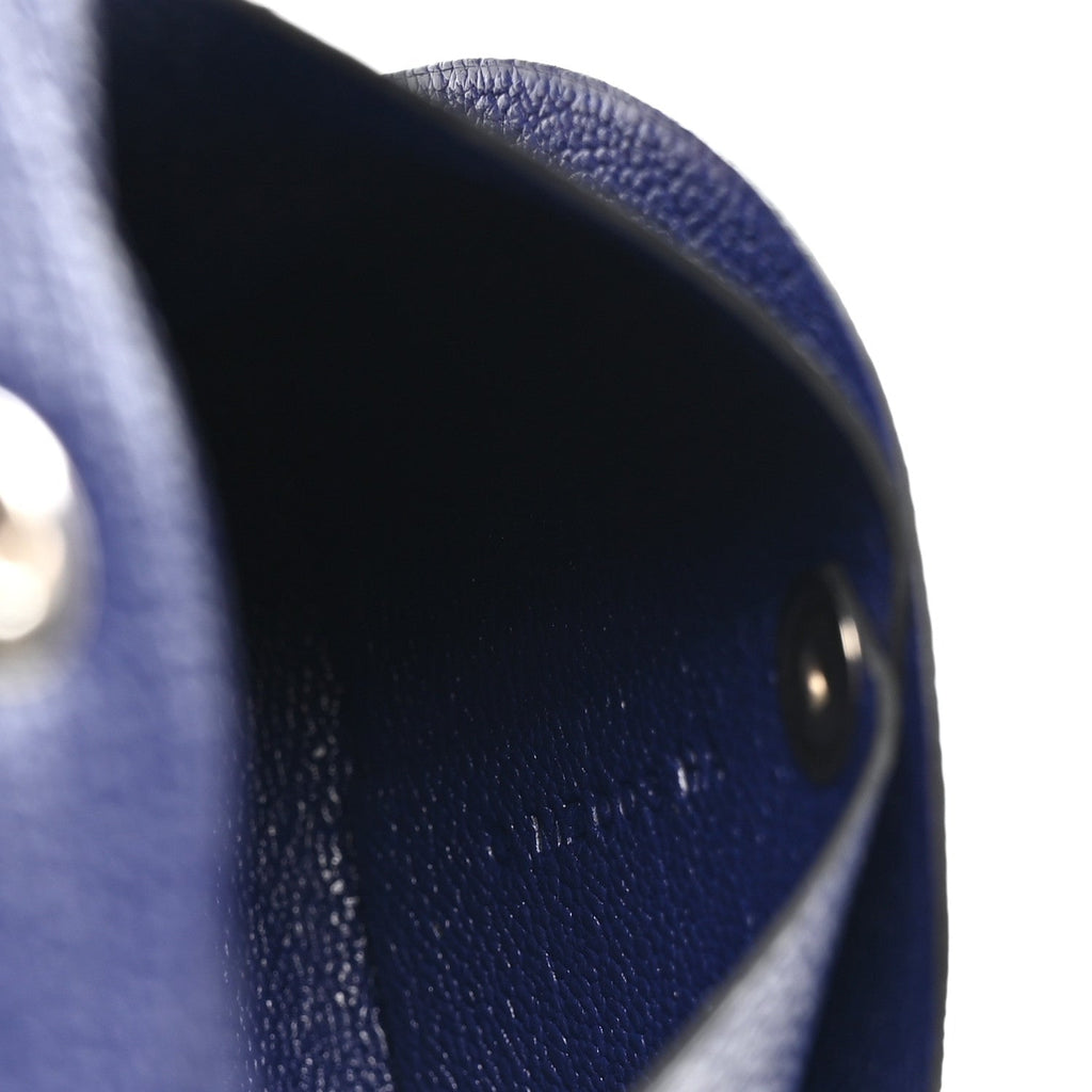 Chevre Mysore Bastia Coin Purse Bleu Encre