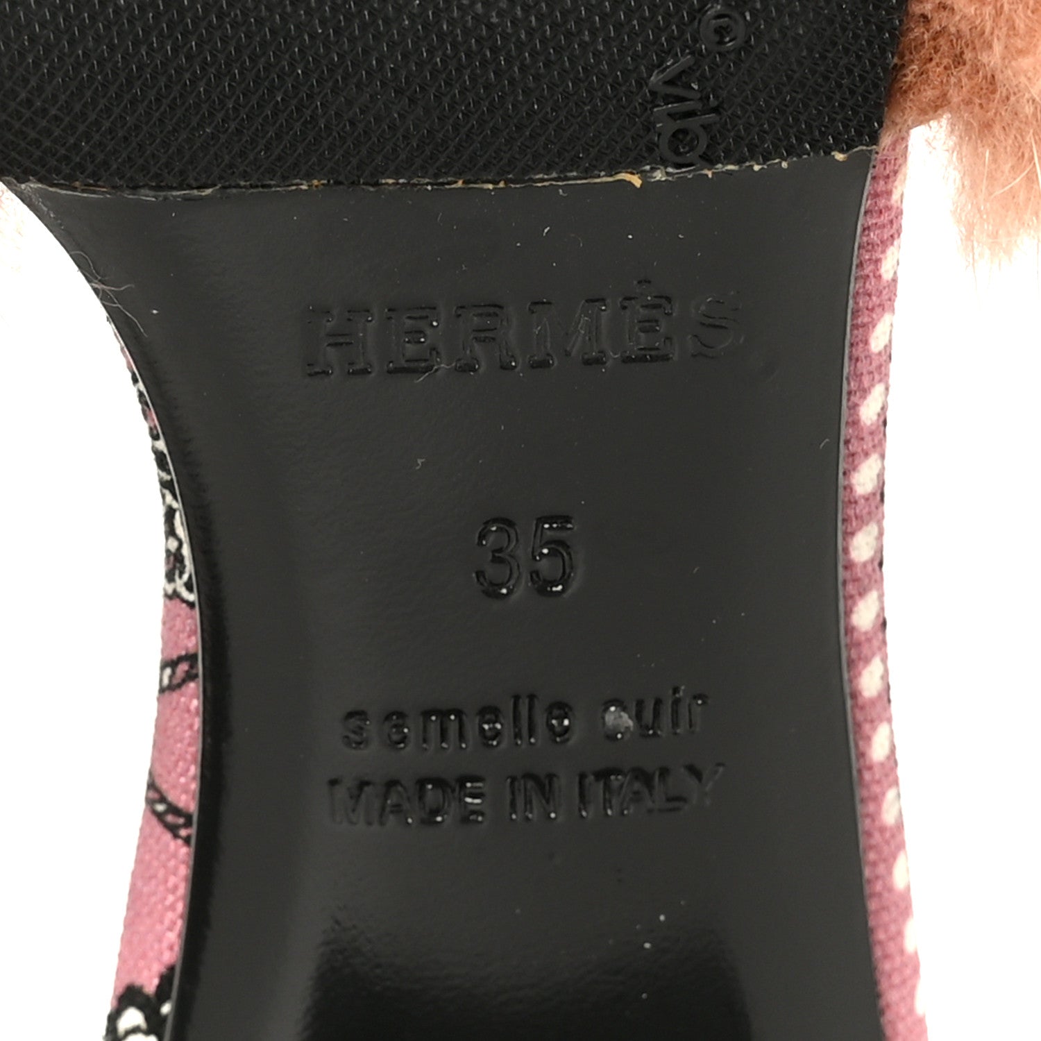 Mink Fur Oasis Sandals 35 Granit Pink