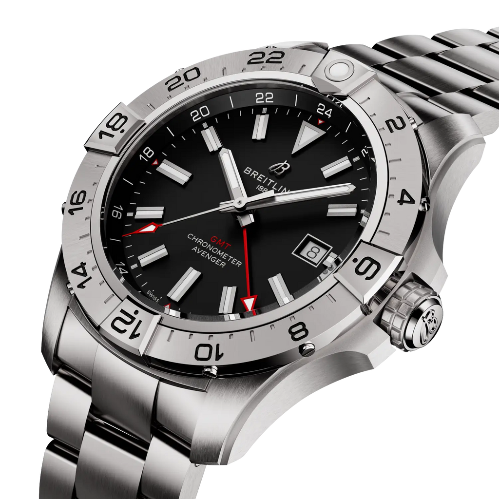 Breitling Avenger Automatic GMT 44 Black Dial Men's Watch A32320101B1A1
