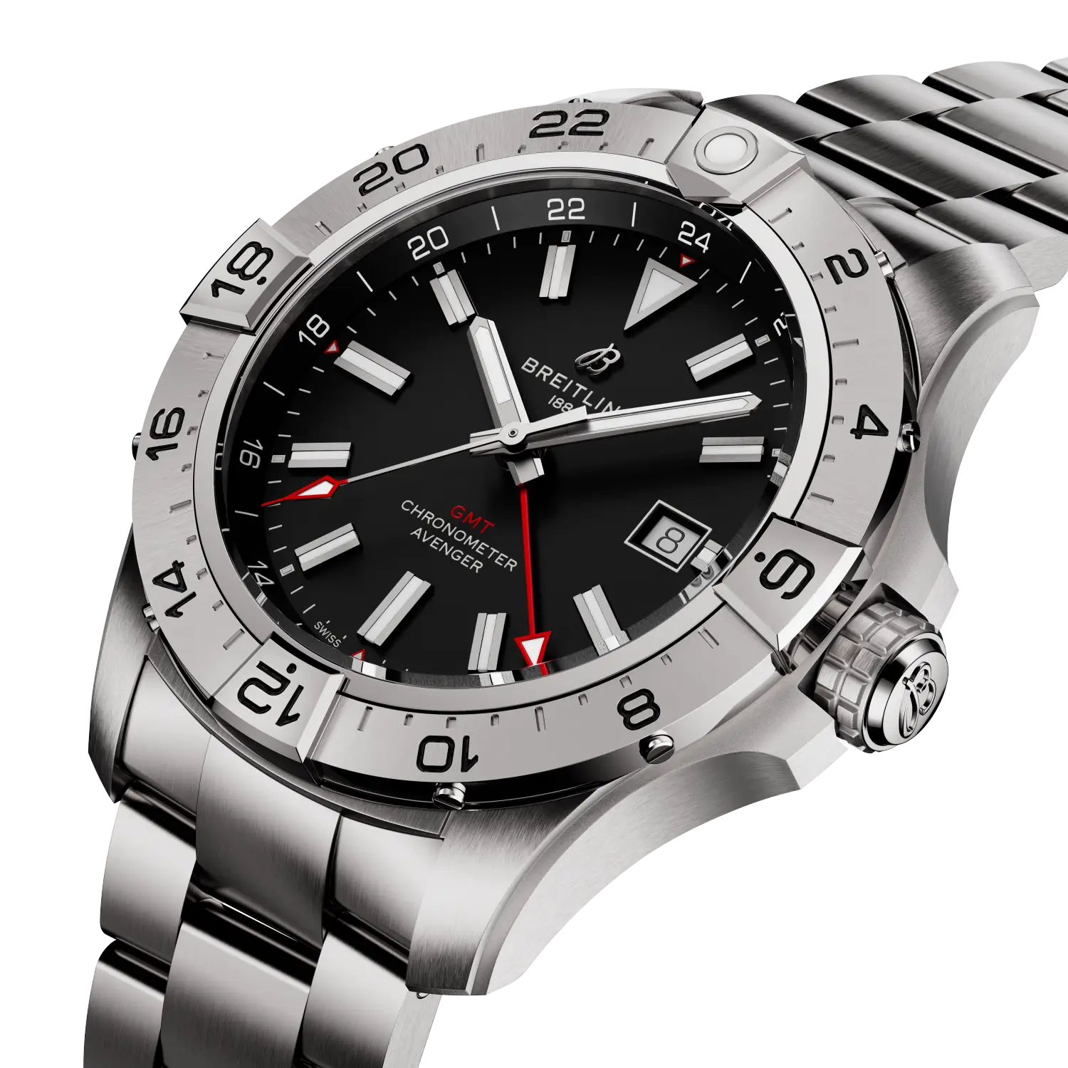 Breitling Avenger Automatic GMT 44 Black Dial Men's Watch A32320101B1A1