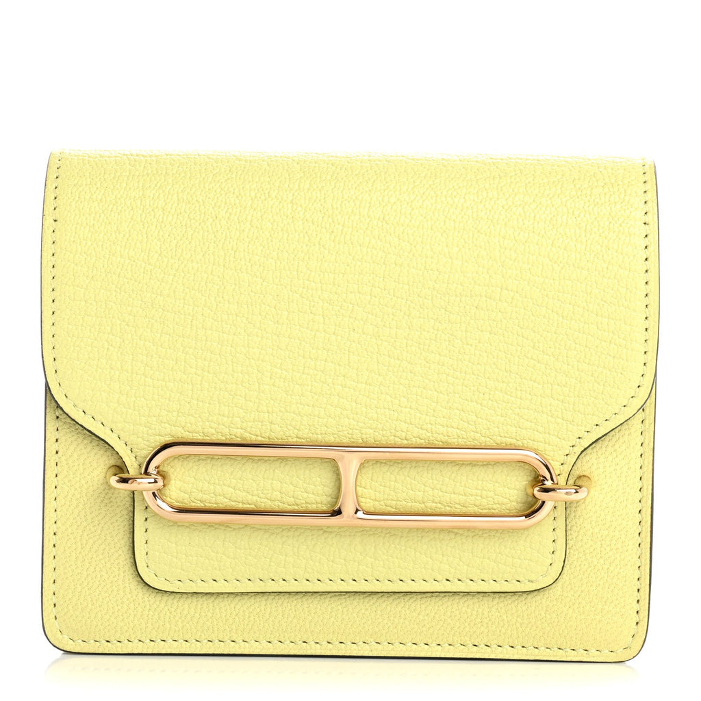 Chevre Mysore Roulis Slim Wallet Jaune Bourgeon