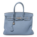 Togo Birkin 35 Bleu Lin