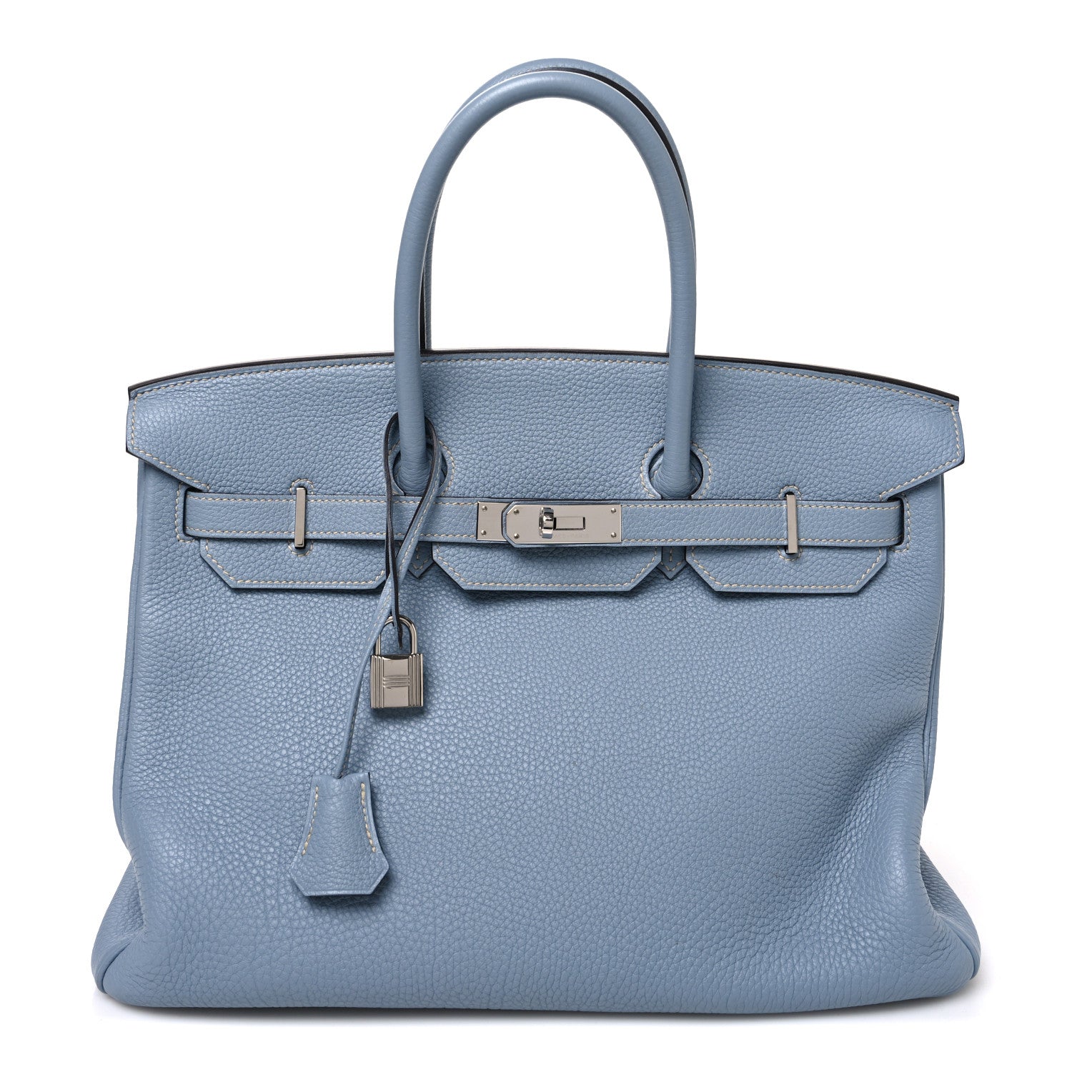 Togo Birkin 35 Bleu Lin