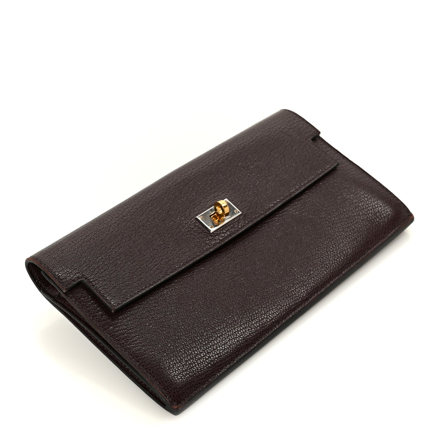 Chevre Chamkila Kelly Pocket Long Wallet Ebene
