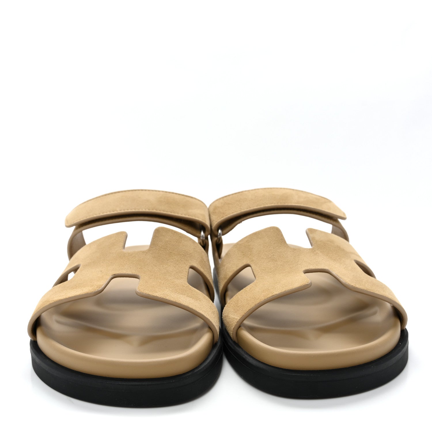 Suede Goatskin Womens Chypre Sandals 39 Beige Lin