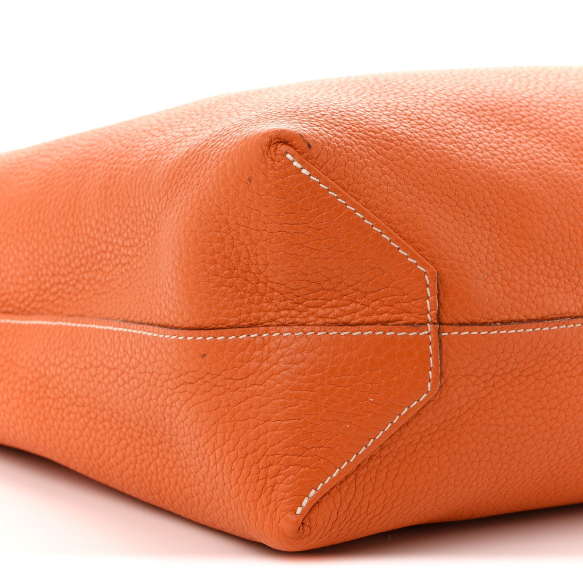 Taurillon Clemence Double Sens 45 Reversible Tote Orange Gold