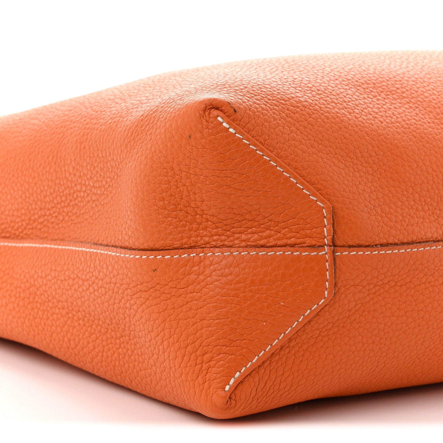 Taurillon Clemence Double Sens 45 Reversible Tote Orange Gold