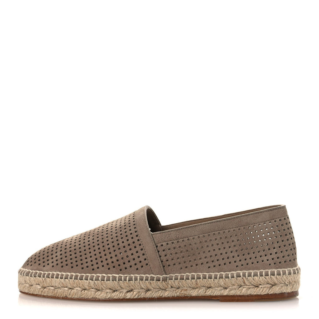 Suede Goatskin Mens Enrique Espadrilles 42 Beige Sable