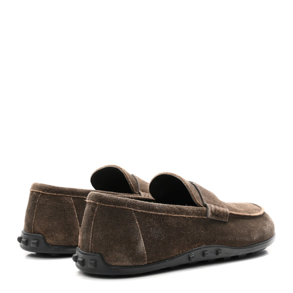 Suede Calfskin Mens Lazy Loafers 42 Ecorce