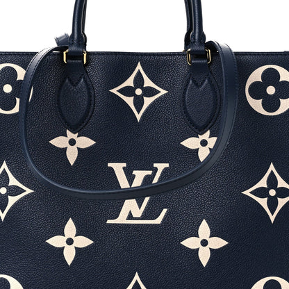 Empreinte Monogram Giant Onthego MM Navy Creme