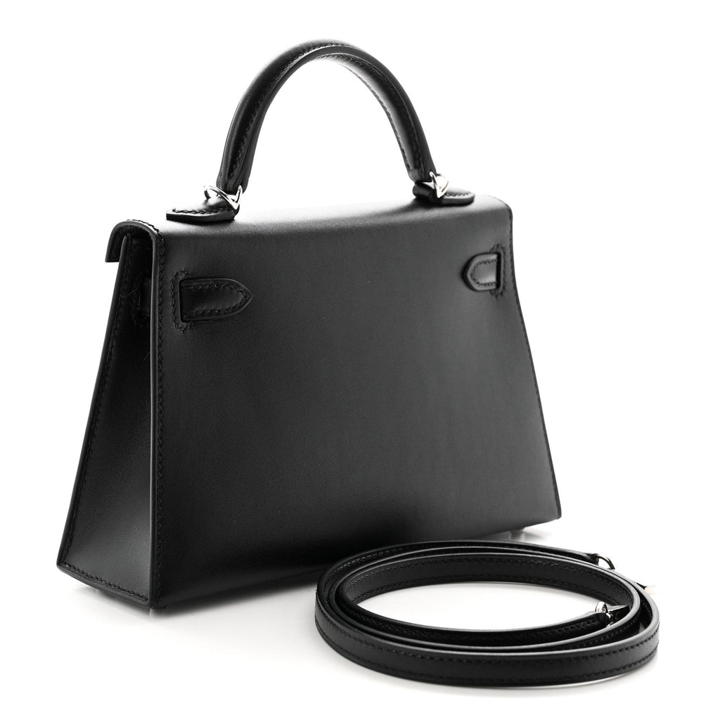 Tadelakt Sombrero Box Pampilles Mini Kelly Sellier 20 Black