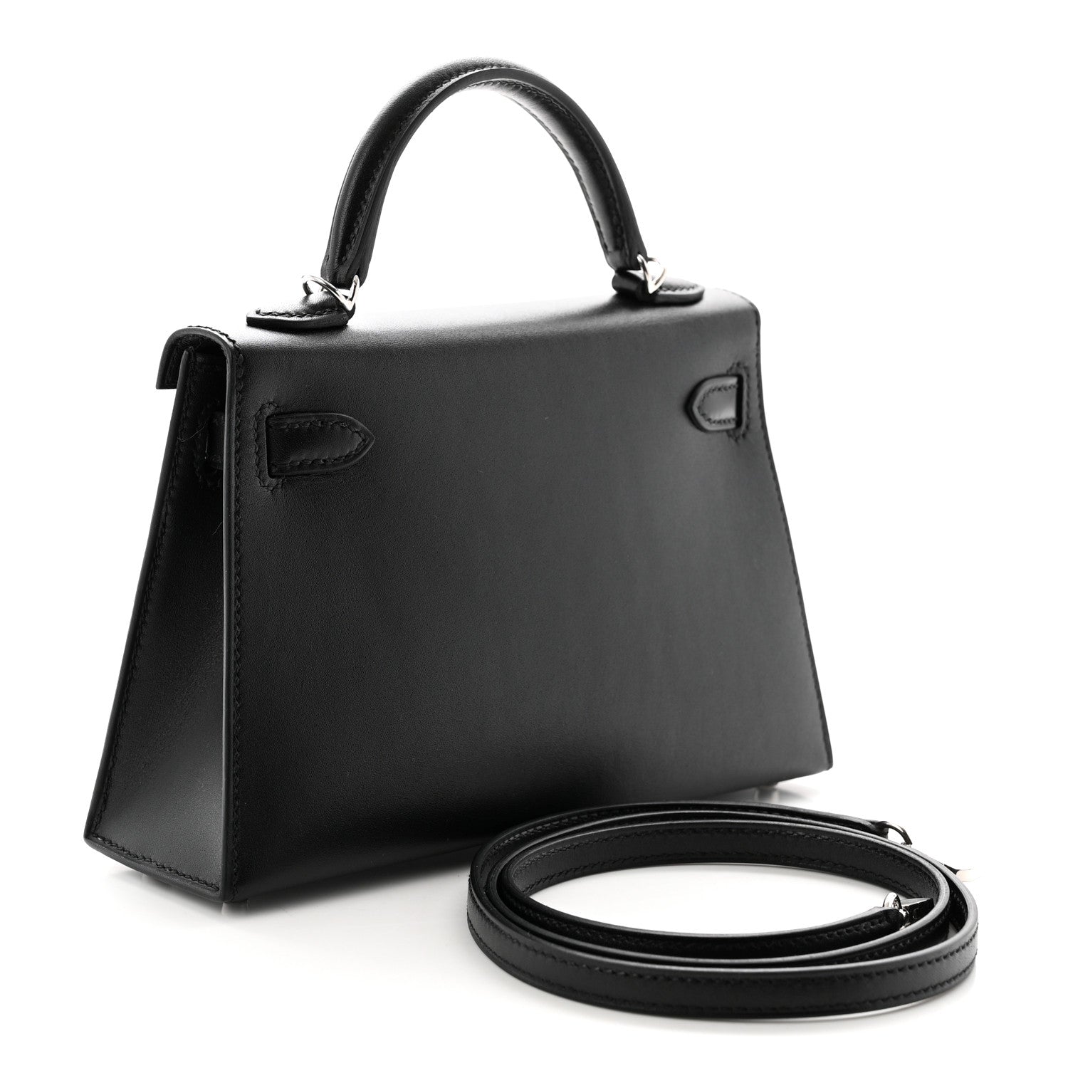 Tadelakt Sombrero Box Pampilles Mini Kelly Sellier 20 Black