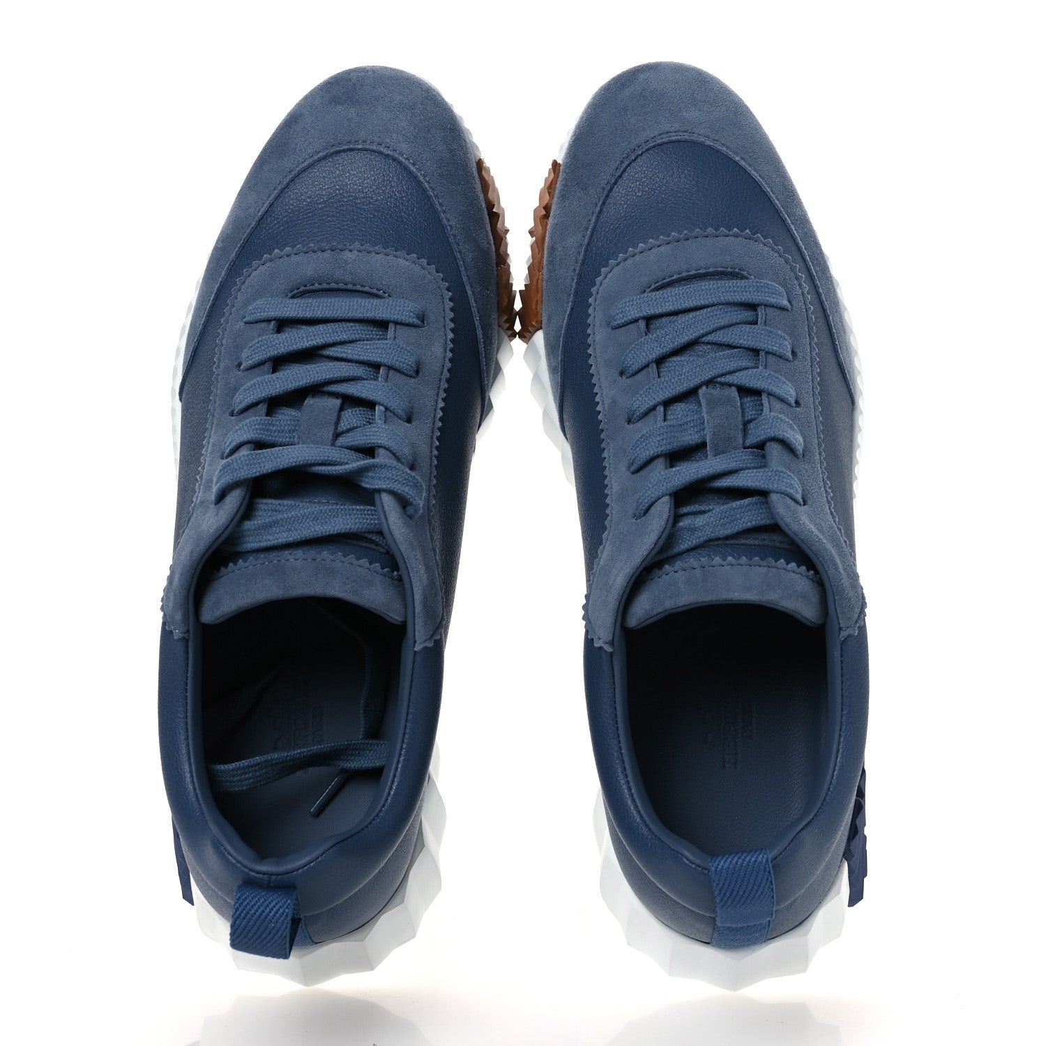 Sport Goatskin Suede Goatskin Womens Bouncing Sneakers 40 Bleu Mer