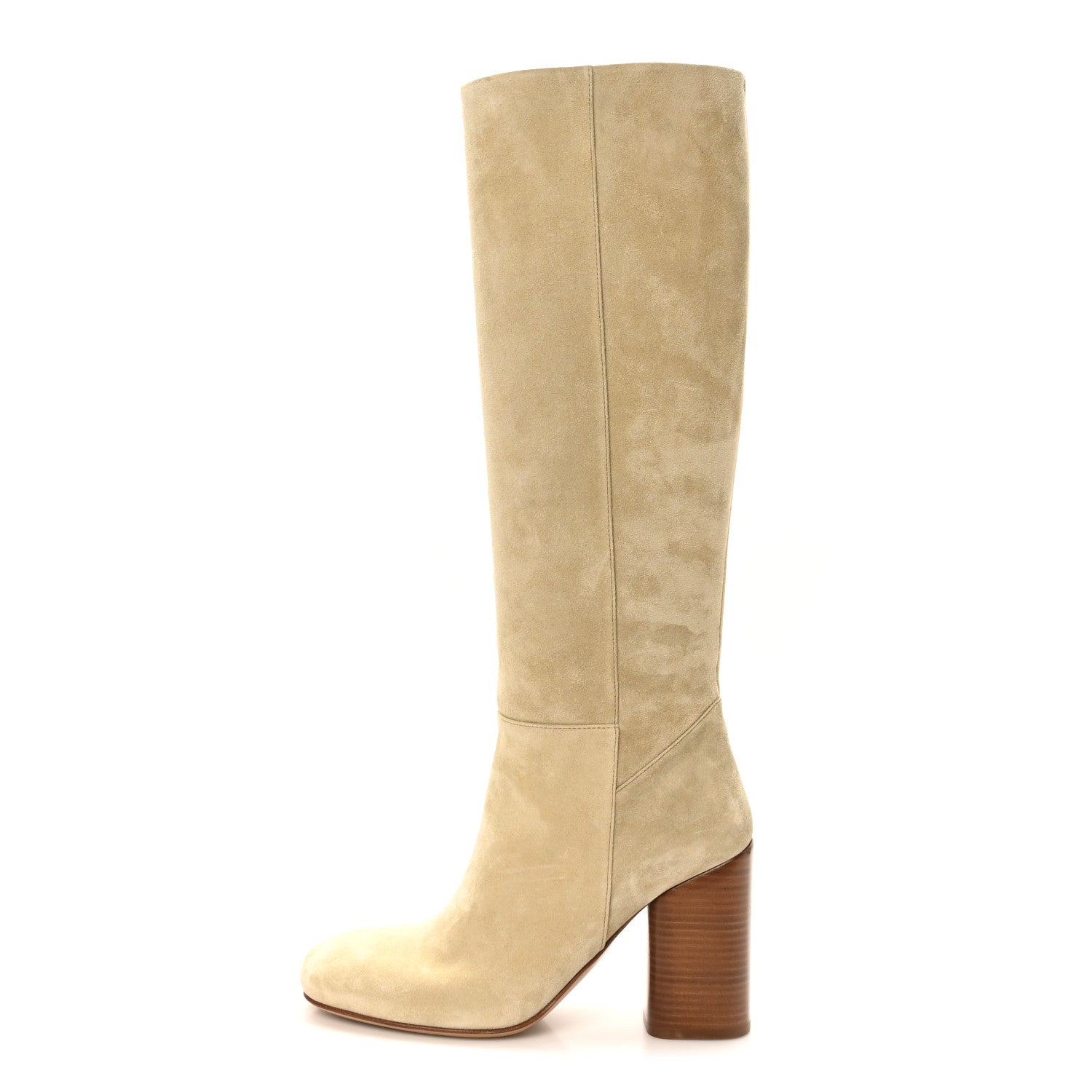 Suede Calfskin Lisiere 90 Boots 38 Beige Lin