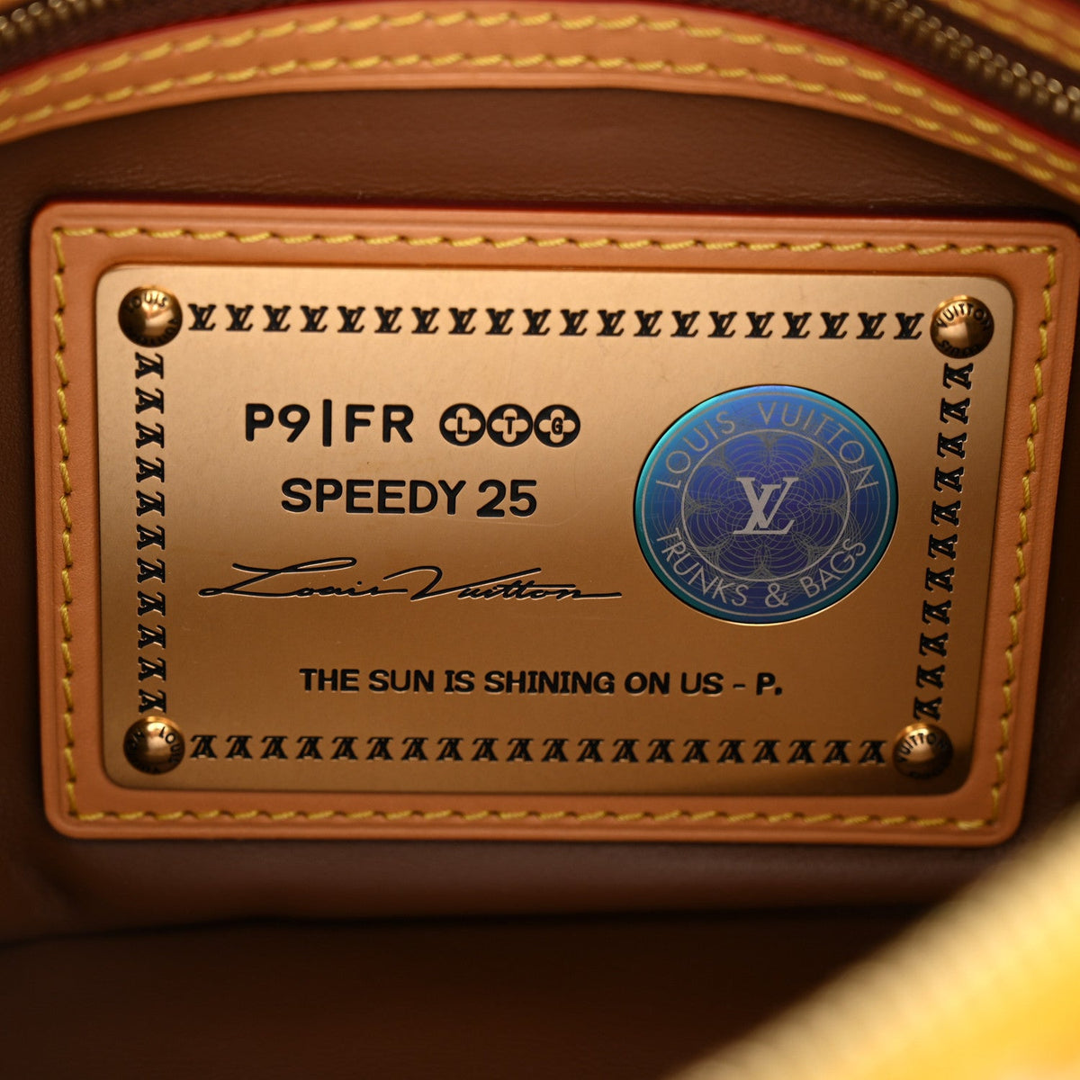 Calfskin Monogram Speedy P9 Bandouliere 25 Jaune Mat