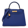 Epsom Kelly Sellier 28 Bleu Electrique