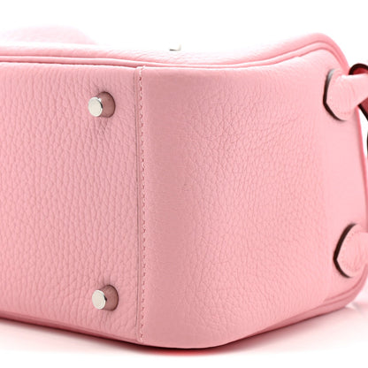 Taurillon Clemence Verso Mini Lindy 20 Rose Sakura Gris Perle