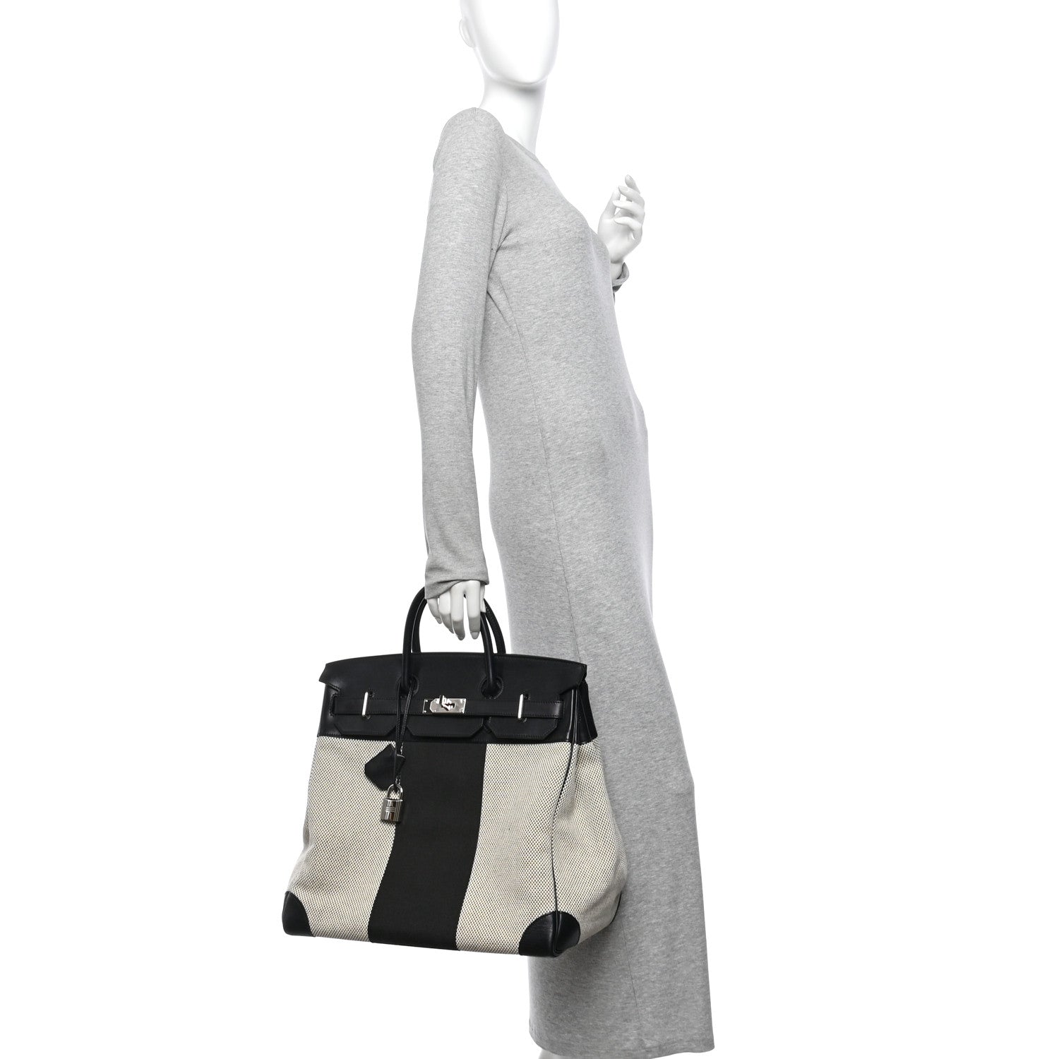 Hunter Criss Viking Evergrain Flag HAC Birkin 40  Ecru Black