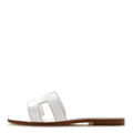 Box Calfskin Oran Sandals 36 White