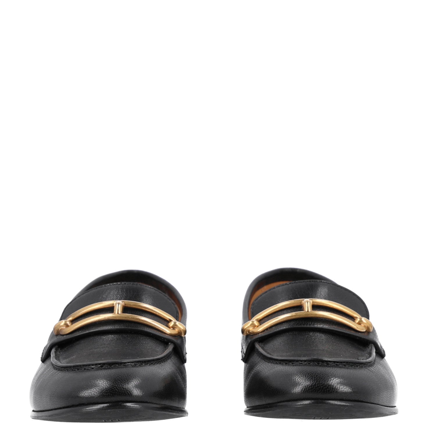 Calfskin Womens Colette Loafers 35 Black