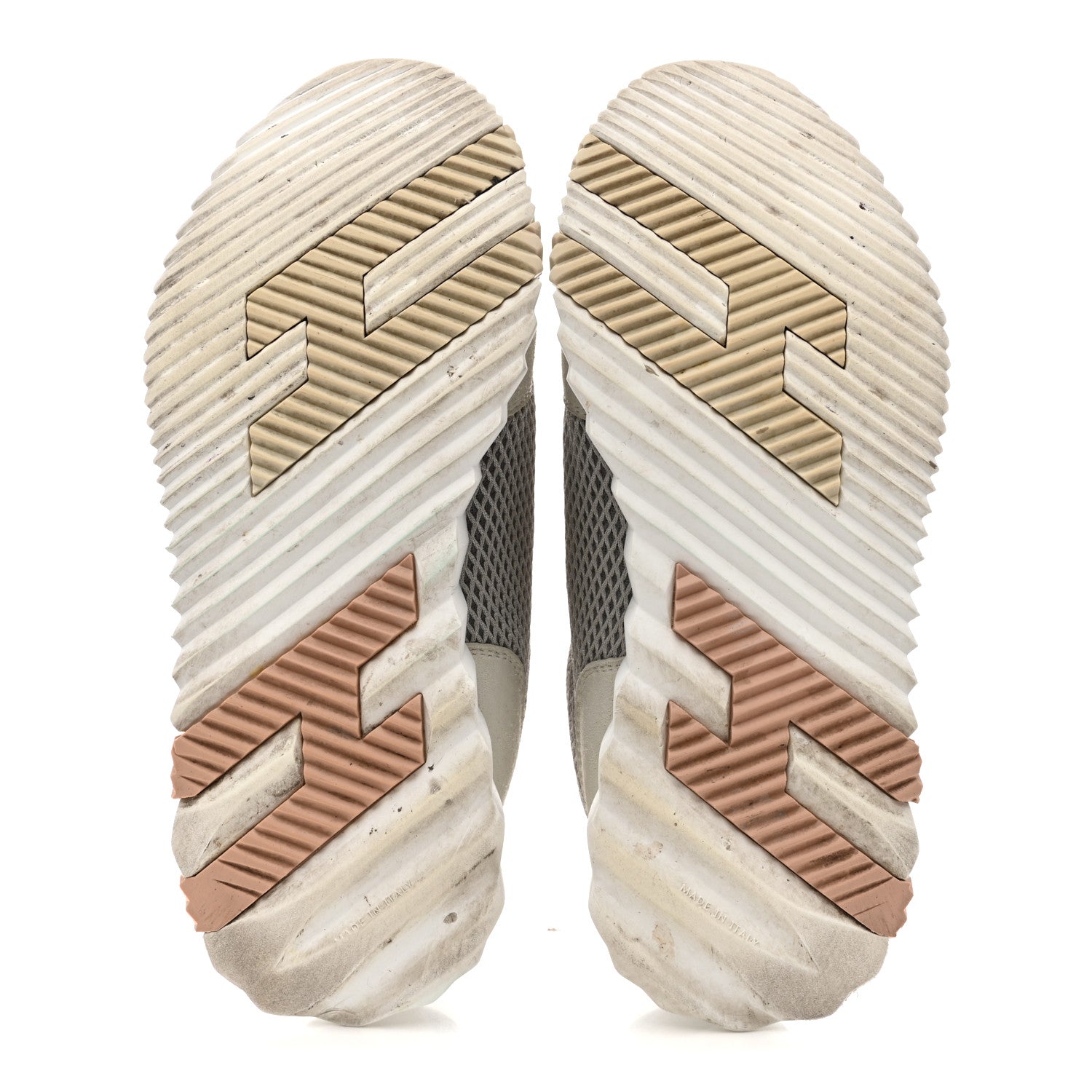 Air Mesh Suede Goatskin Bouncing Sneakers 35 Gris Lulea White