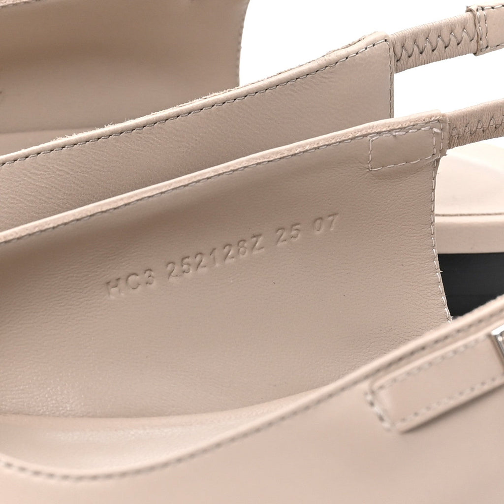 Nappa Lovely Slingback Flats 38.5 Beige Galet